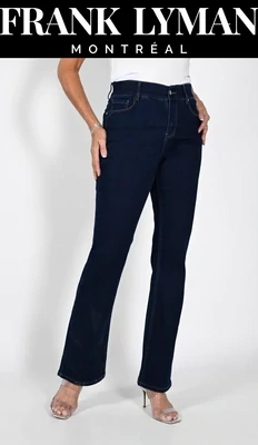 Frank Lyman 231705U Women's Boot-Cut Jeans – Dark Navy