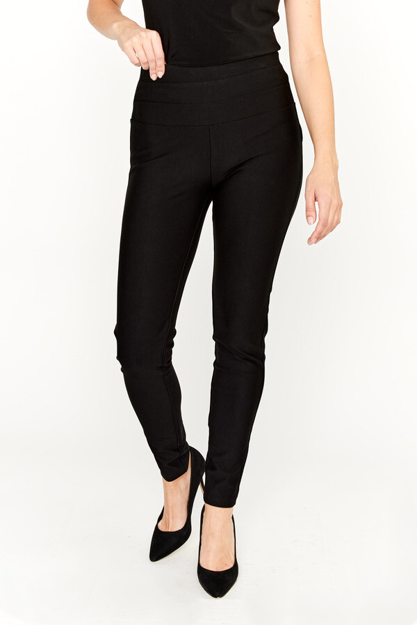 Frank Lyman 233861U Women's Wide Band Slim Pants – Black