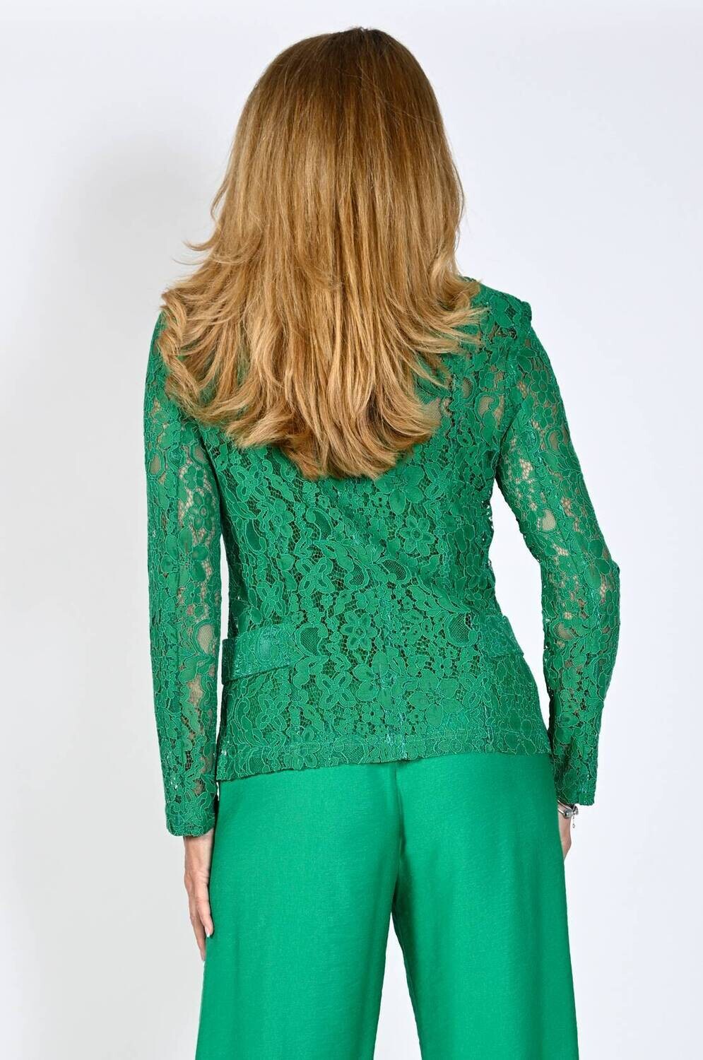 Frank Lyman 231723U Women's LS Lace Blazer/ GREEN