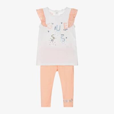 Guess A4GG03K6YW4 Baby Girl’s Short Sleeve-Shirt + Leggings