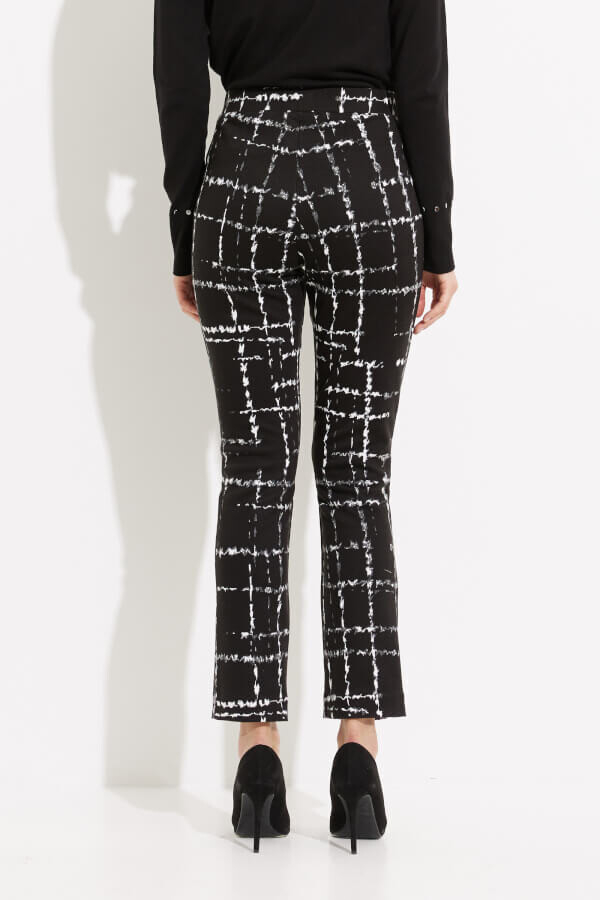 Joseph Ribkoff 233143 Women's SF Plaid Pants/ BLACK- MULTI