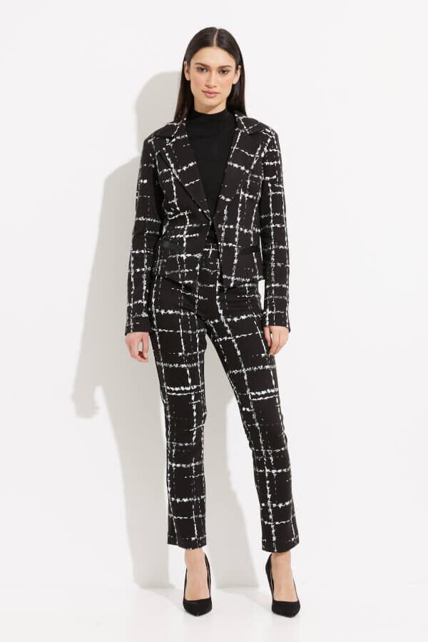 Joseph Ribkoff 233143 Women's SF Plaid Pants – Black- Multi