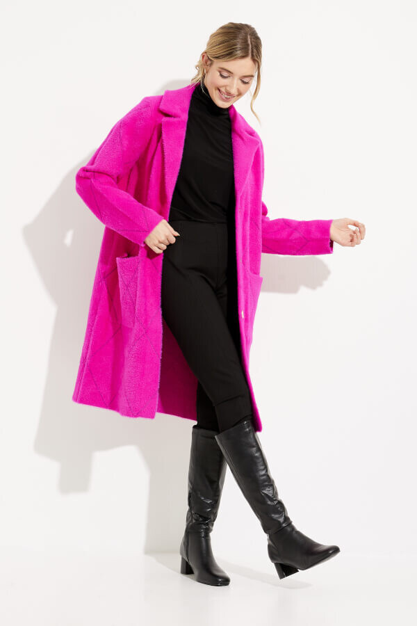 Joseph Ribkoff 233951 Women's Long Sleeve Quilted Notched Collar Coat – Opulence
