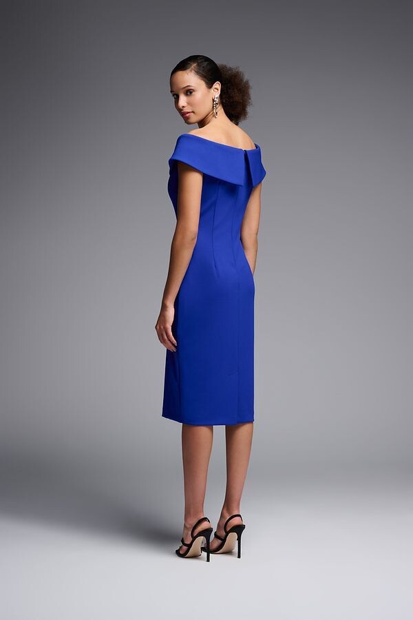 Joseph Ribkoff 231756 Women's Off-Shoulder Shift Dress – Royal Sapphire