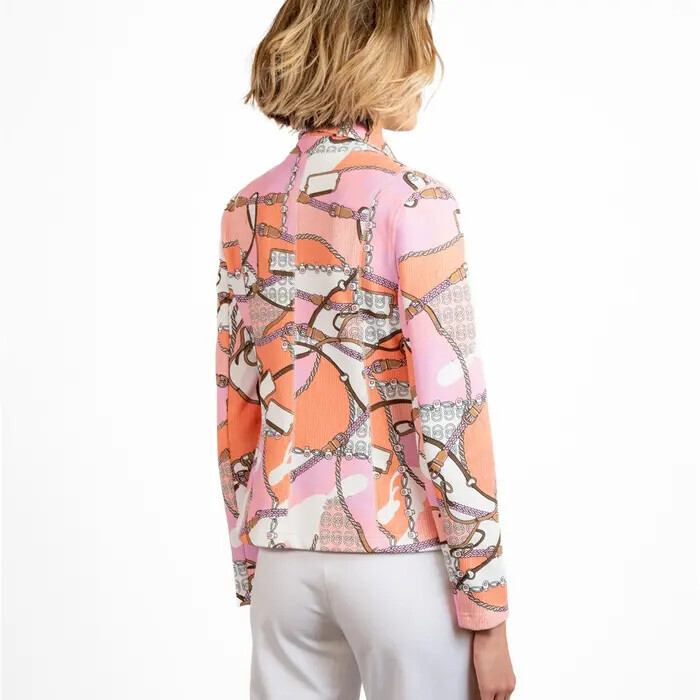 ByLyse SS4533-351 Women's Long Sleeve Printed Jacket – Cantaloup