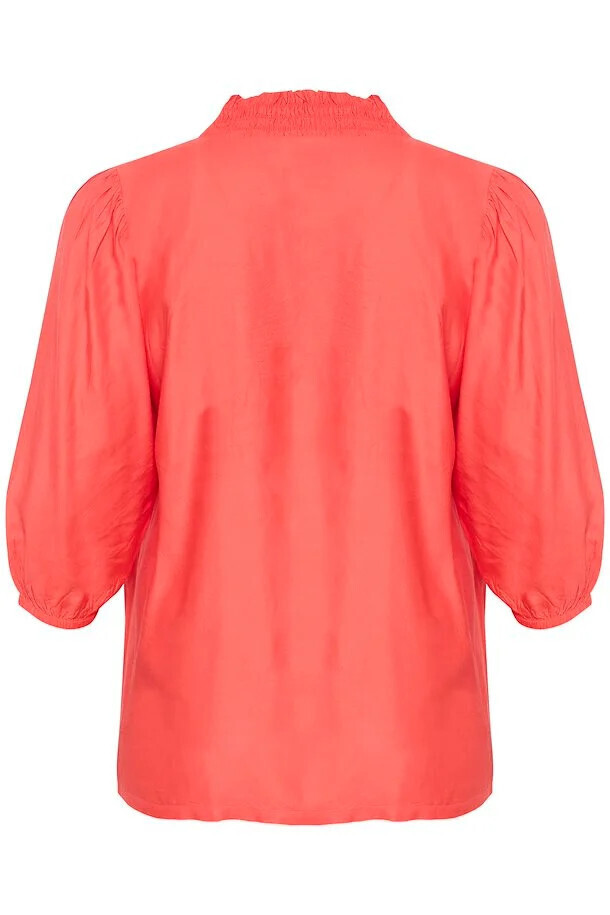 Kaffe Curve 10582167 Women's 3/4 Sleeve Dania Blouse – Cayenne