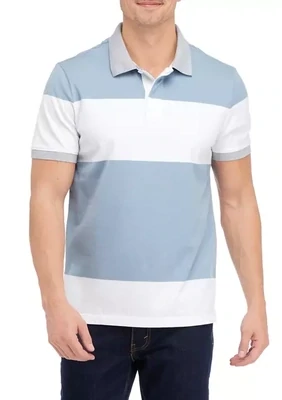 Michael Kors CS351G08MK Chambray Wide Stripe Polo Michael Kors CS351G08MK Chambray Wide Stripe Polo