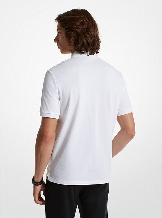 Michael Kors CS350DD2ZY Men’s Short Sleeve Zip Logo Polo