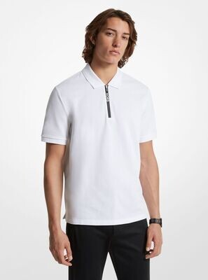 Michael Kors CS350DD2ZY Men’s Short Sleeve Zip Logo Polo
