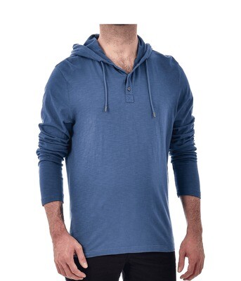 Michael Kors CS250Q71UJ Men's LS Slub Henley Hoodie/