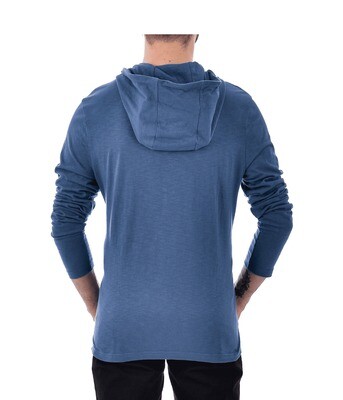 Michael Kors CS250Q71UJ Men's LS Slub Henley Hoodie/