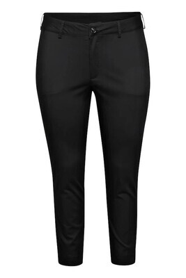 Kaffe Curve 10581546 Women's Leana Chino 7/8 Pants/ BLACK DEEP