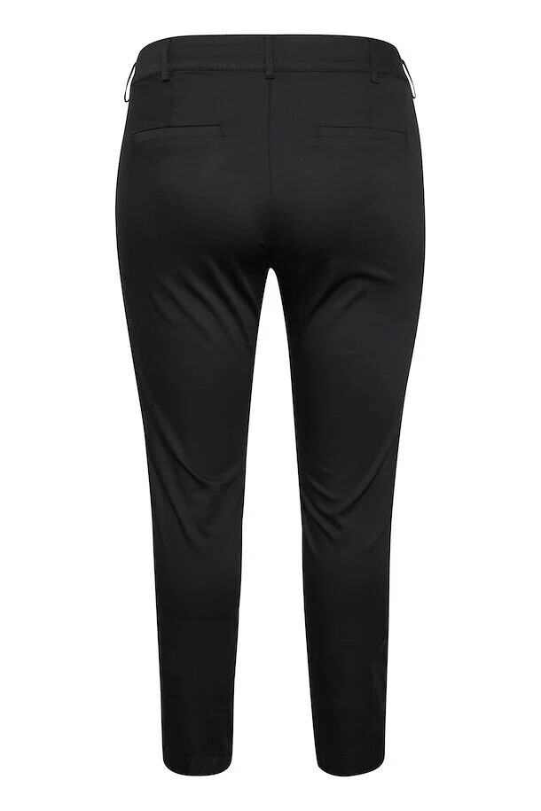 Kaffe Curve 10581546 Women's Leana Chino 7/8 Pants – Black Deep