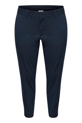 Kaffe Curve 10581546 Women's Leana Chino 7/8 Pants/ MIDNIGHT MARINE