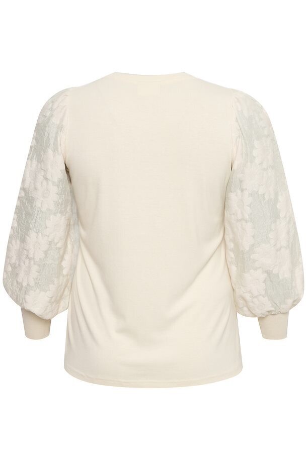 Kaffe Curve 10581393 Women's Long Sleeve Felina Liddy Blouse – Antique White