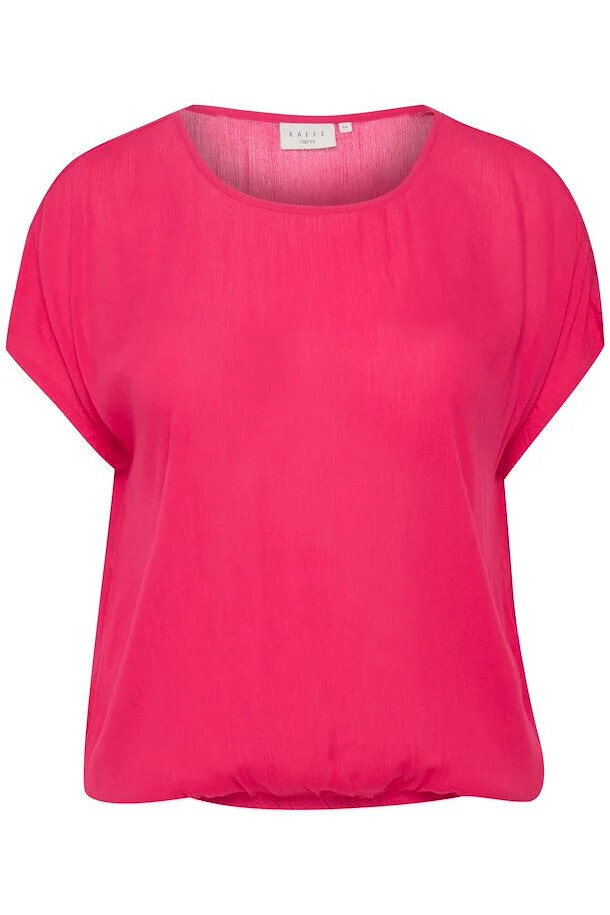 Kaffe Curve 10580267 Women’s Short Sleeve Ami Stanley Blouse – Virtual Pink