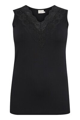 Kaffe Curve 10580695 Women's SL Lima Jersey Top/ BLACK DEEP