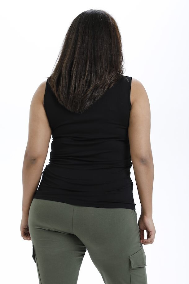 Kaffe Curve 10580695 Women's SL Lima Jersey Top – Black Deep