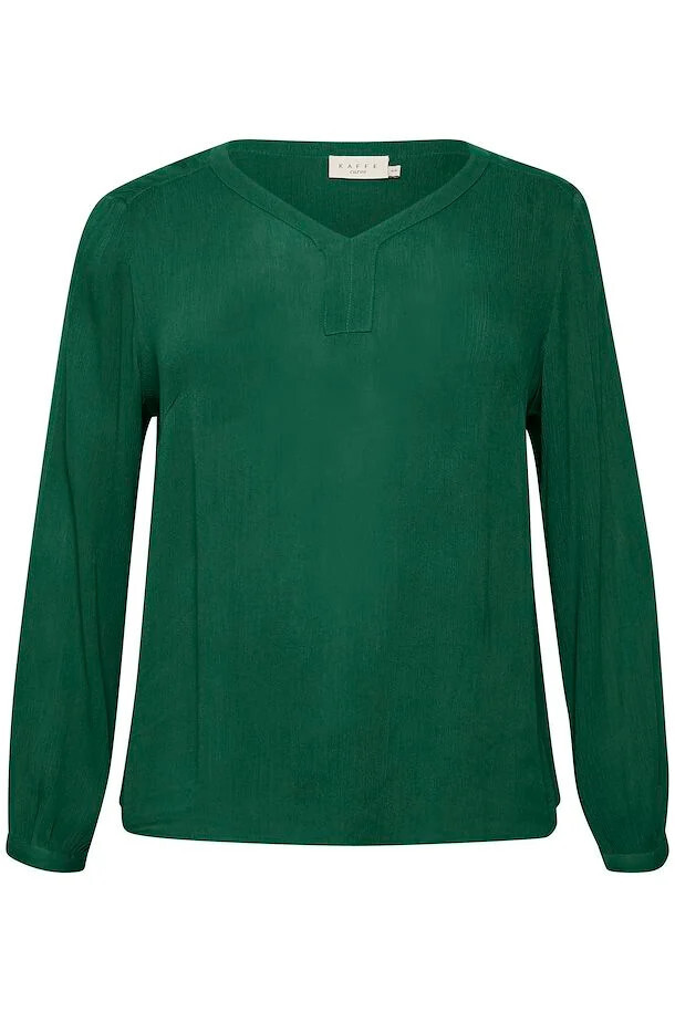 Kaffe Curve 10580001 Women’s Long Sleeve Ami Blouse – Aventurine