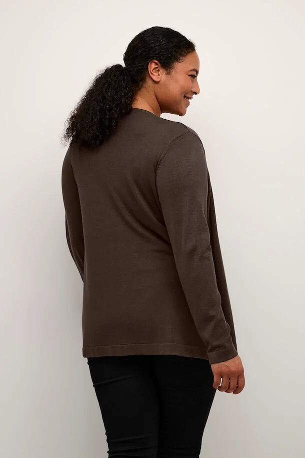 Kaffe Curve 10580339 Women’s Long Sleeve Farsia Cardigan – Java