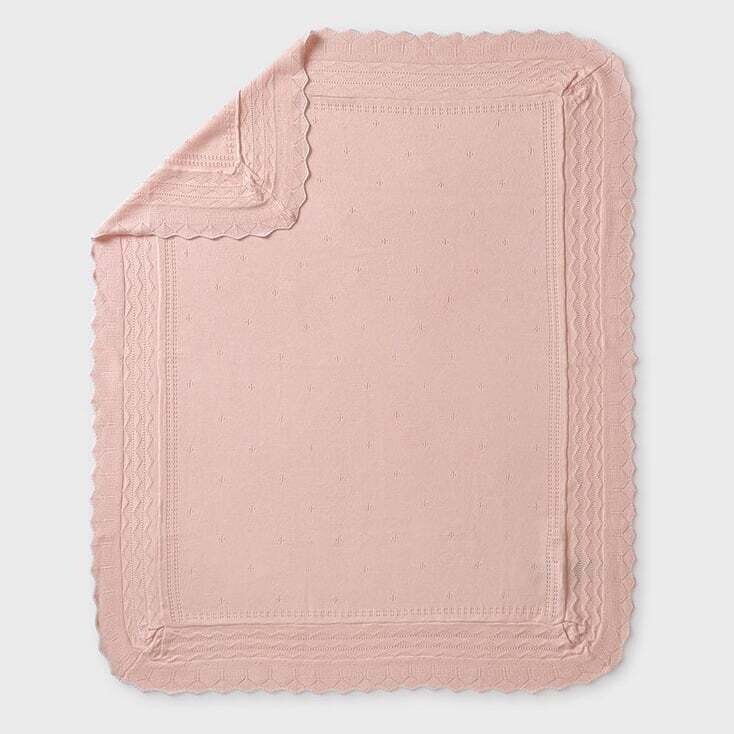 Mayoral 9393 Baby Girl's OS Knit Ruffled Shawl