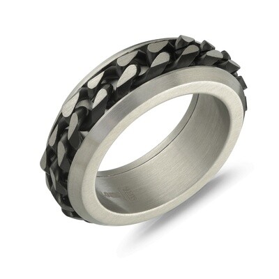 Italgem SMR45 S.Steel Black Matte Curb Link SIZE