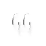 Beblue BO1494-SLV Silver Medium Hoop Earrings
