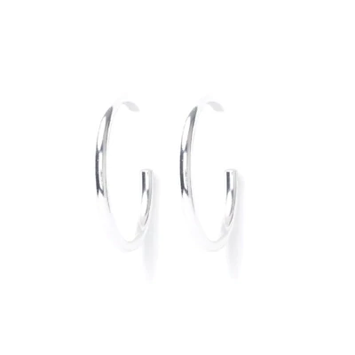 Beblue BO1494-SLV Silver Medium Hoop Earrings