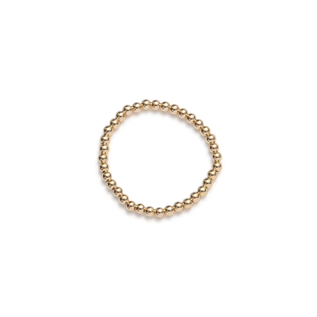 Beblue BRELAST-2M-GLD Small Gold Elastic Bead Ring