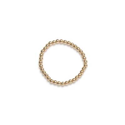 Beblue BRELAST-2M-GLD Small Gold Elastic Bead Ring