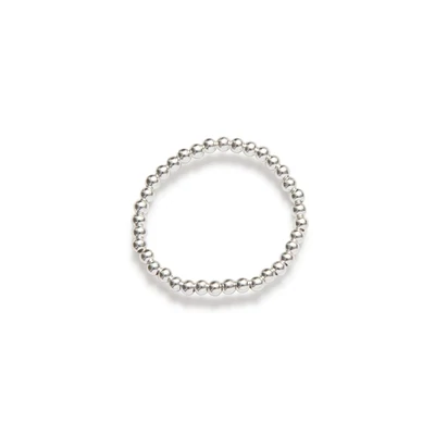 Beblue BRELAST-2M-SLV Small Silver Bead Ring