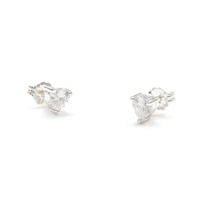 Beblue BO1597-SLV-CZ Silver Heart CZ Stud Earrings