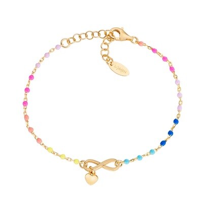 Amen BRSMINGM1 Women's Gold-Plated Infinity Bracelet – Multicolor