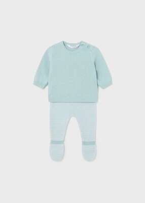 Mayoral 1535 Baby Boy's Long Sleeve Knit Sweater & Footed Pant Set 2PC