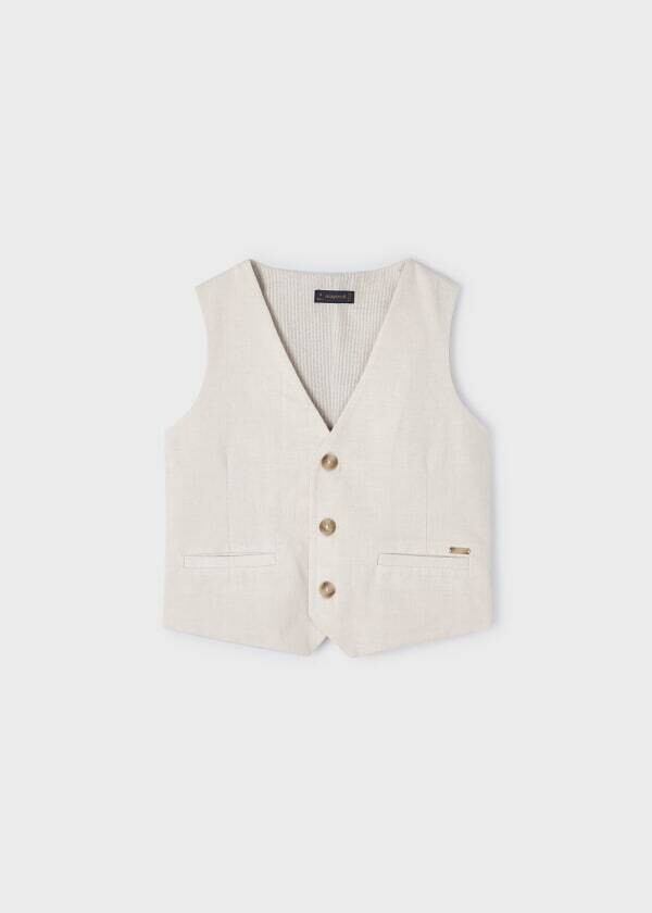 Mayoral 3359 Boy's Reg. Fit Linen Vest