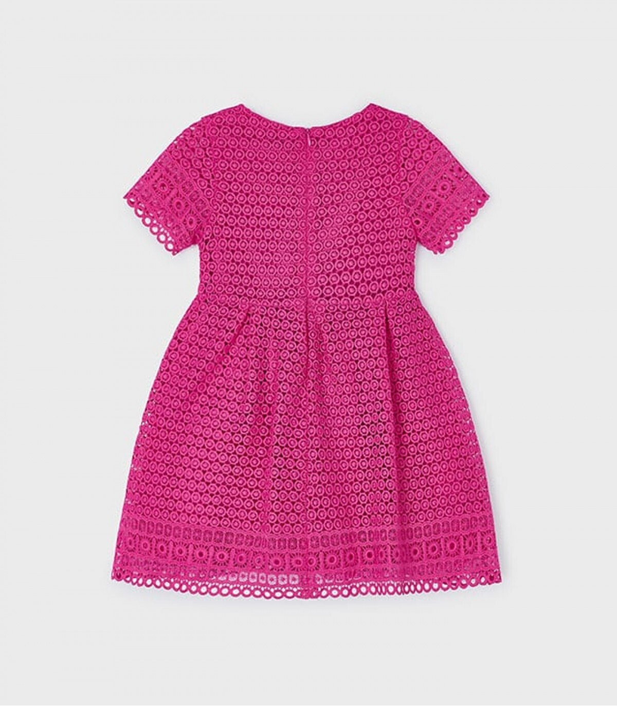 Mayoral 3918 Girl's Short Sleeve Embroidered Eyelet Dress