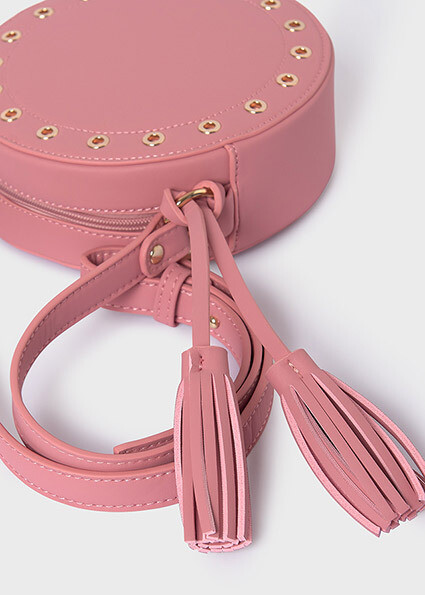 Mayoral 10749 girls cross body bag with tassles and gold accents / Colorete