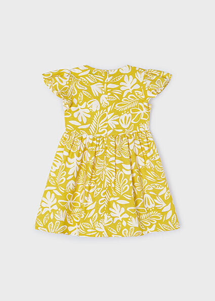 Mayoral 3923 girls printed dress with metallic detail SLV – Miel
