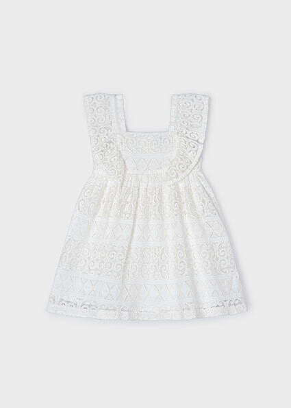 Mayoral 3924 girls embroidered lace sleeveless dress – Crudo