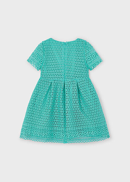 Mayoral 3918 Girl's SS Embroidered Eyelet Dress/