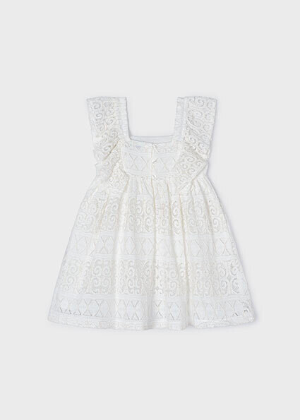 Mayoral 3924 girls embroidered lace sleeveless dress – Crudo