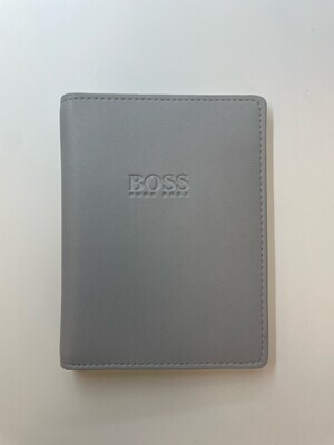 Hugo Boss 70009642 Leather Passport Holder/ GREY
