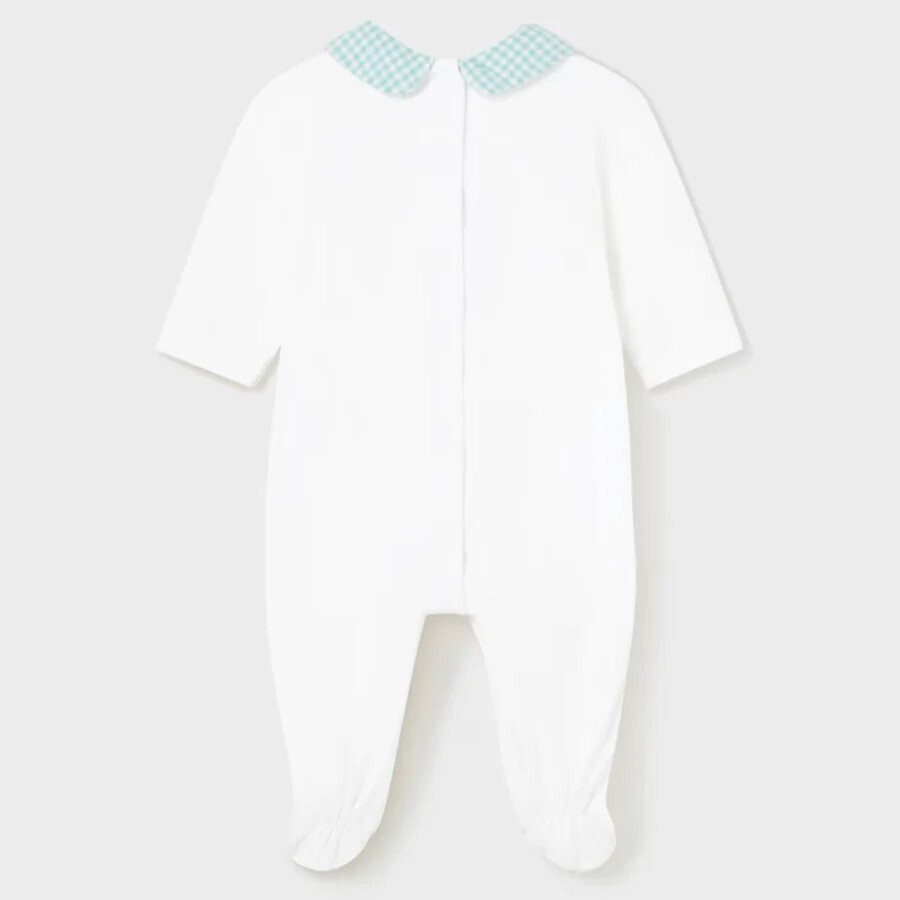 Mayoral 1720 Baby Boy's Long Sleeve Footed Elephant Onesie