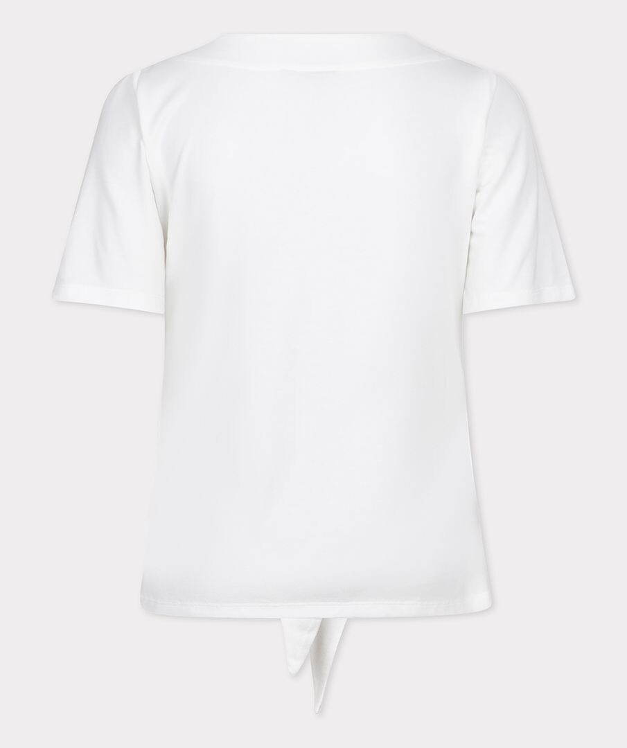 Esqualo SP24.30023 Women's Short Sleeve V-Neck Top w/ Waist Tie
