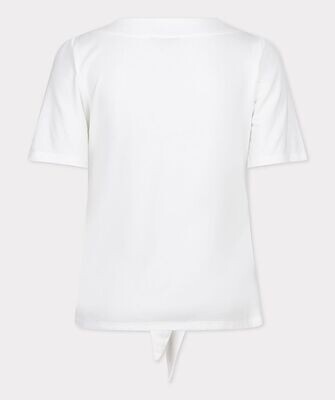 Esqualo SP24.30023 Women's SS V-Neck Top w/ Waist Tie/