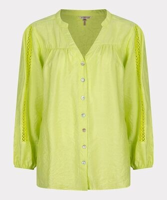 Esqualo SP24.15015 Women's LS Wrinkle Effect Blouse/
