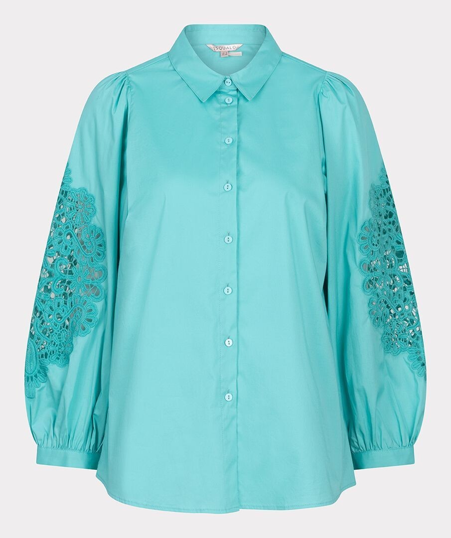 Esqualo SP24.14035 Women's Long Sleeve Crochet Blouse