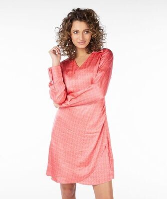 Esqualo SP24.14000 Women's LS Satin Chain Link Dress/