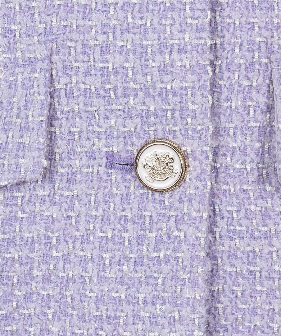 Esqualo SP24.19007 Women's Long Sleeve Tweed Check Blazer