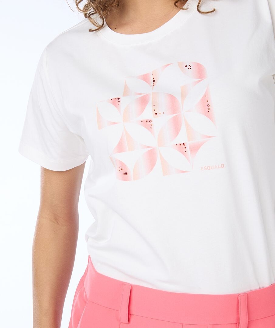 Esqualo SP24.05019 Women's Short Sleeve Geometric T-Shirt